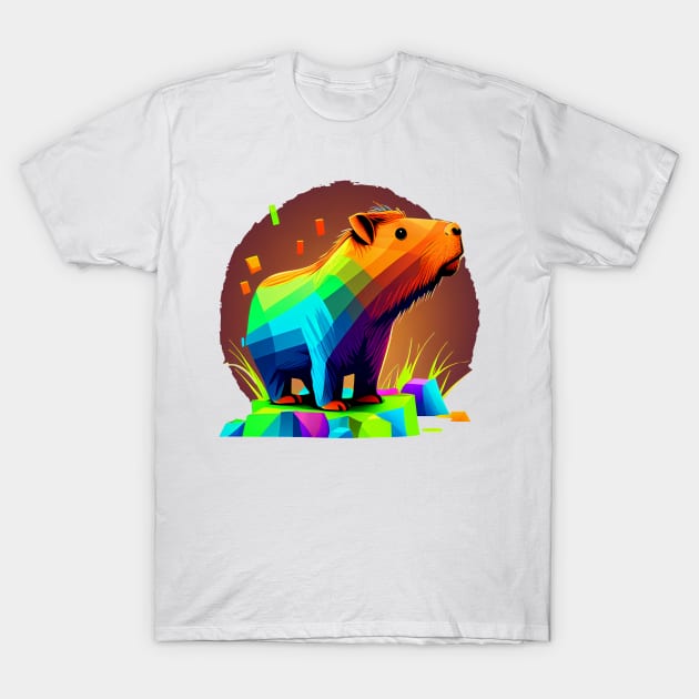 Colourful capybara T-Shirt by stkUA